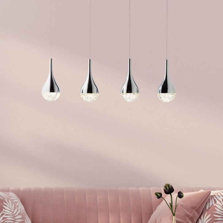 Pendelleuchte Gustav, metallic, 114.5 x 70 cm, Glas Pendellampe, dimmbar - WA438656