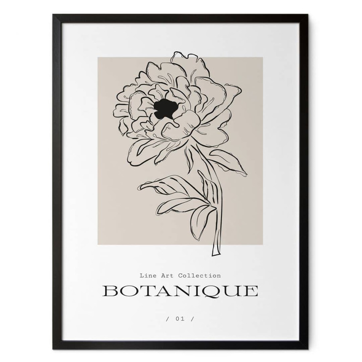 Poster Lineart Blume beige - Treechild - WA483705