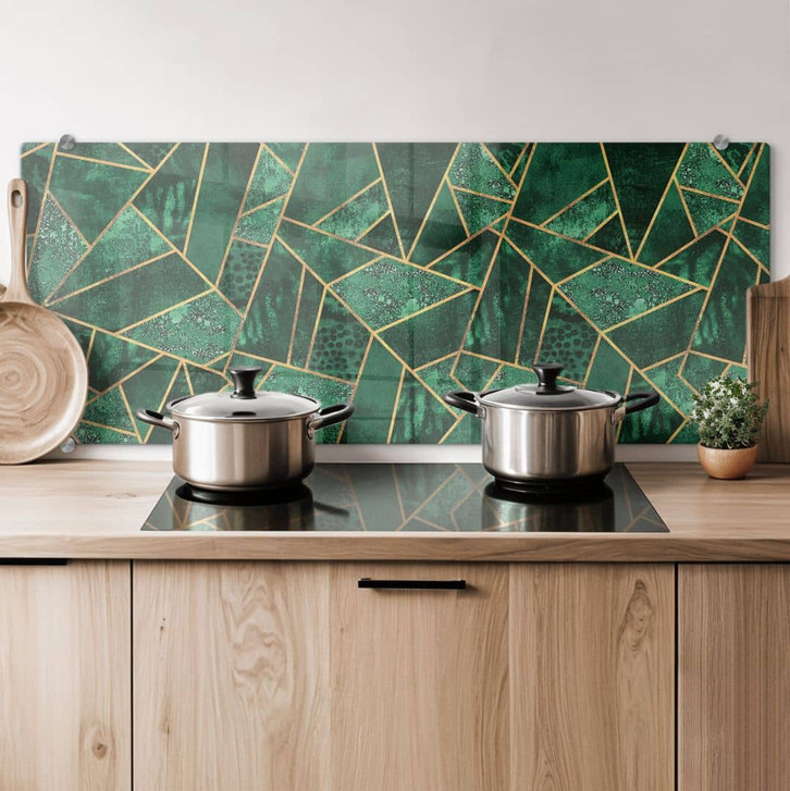 Spritzschutz Panorama Fredriksson - Dunkelgrüner Smaragd - WA259866