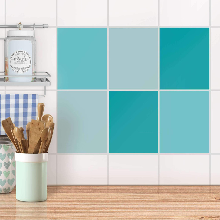 Fliesenaufkleber Set rechteckig - Türkiston - CR103842