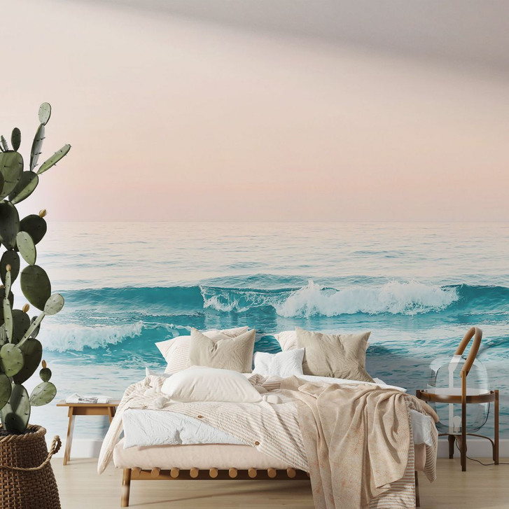 Fototapete Blaues Meer trifft auf rosa Himmel in Griechenland - Sisi & Seb - WA424195