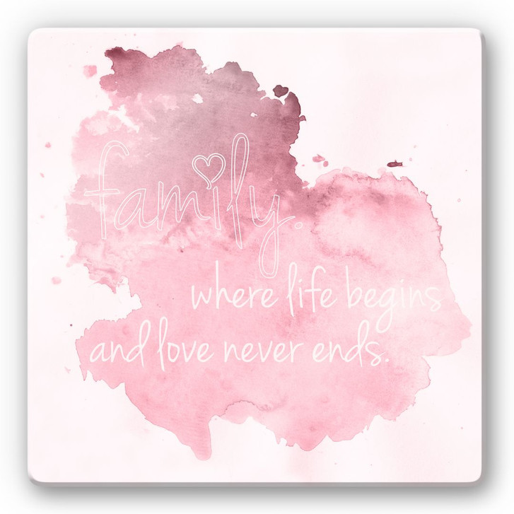 Glasbild Family is where life begins 02 - WA122678