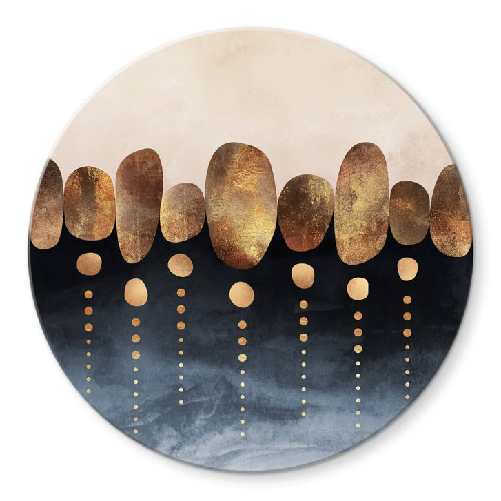 Glasbild Fredriksson - Natürliche Abstraktion - Rund - WA326344