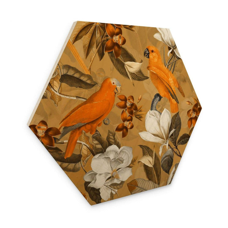 Hexagon - Holz UN Designs - Tropisch Ocker - WA321027