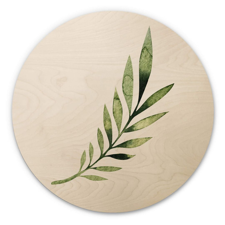 Holzbild Kvilis - Palm Leaf - Rund - WA355416