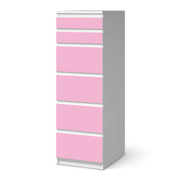 Klebefolie IKEA Malm Kommode 6 Schubladen (schmal) - Pink Light - CR111678