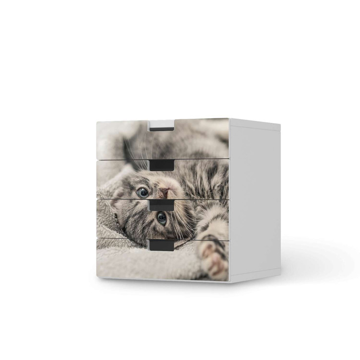 Klebefolie IKEA Stuva / Malad Kommode - 4 Schubladen - Kitty the Cat - CR112143