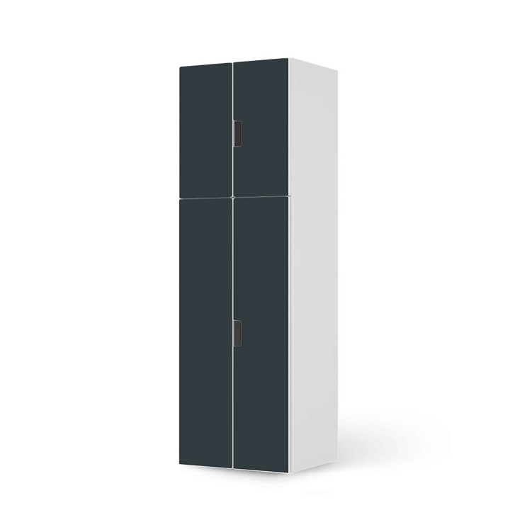 Möbelfolie IKEA Stuva / Malad - 2 grosse Türen und 2 kleine Türen - Blaugrau Dark - CR118651