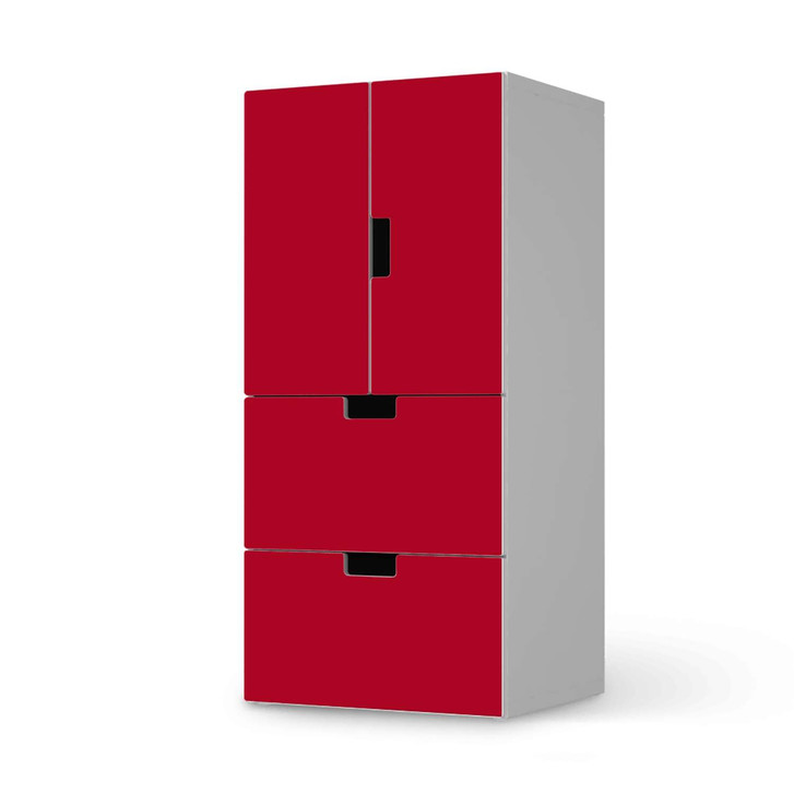 Möbelfolie IKEA Stuva / Malad - 2 Schubladen und 2 kleine Türen - Rot Dark - CR117121