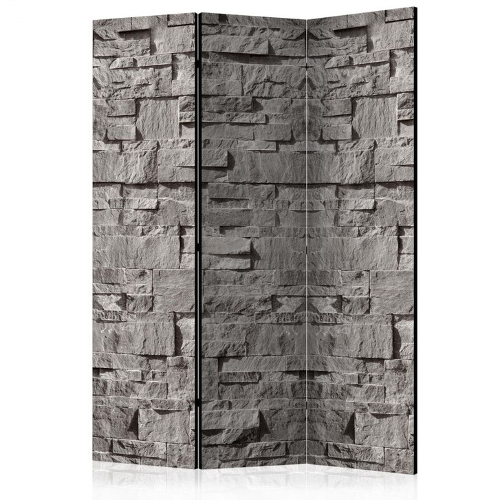 Paravent, Raumteiler freistehend, Trennwand - Stein Tab, 3-teilig - 135 x 172 cm - WA453969