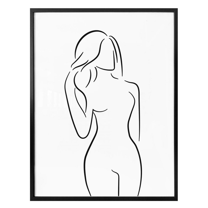 Poster Lineart - Weibliche Kurven - WA258528