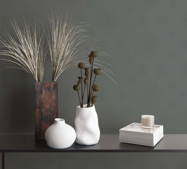 Vliestapete Struktur Punkte Modern, Romantisch, Shabby Chic in Anthrazit - WA482858