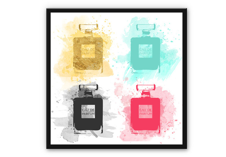 Wandbild Eau de Parfum Aquarell - bunt - WA192335