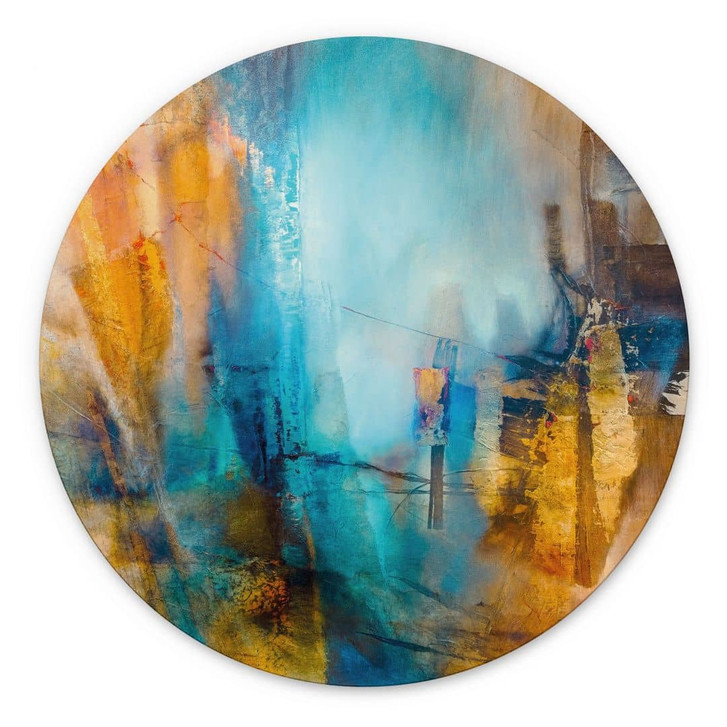 Wandbild Fernes blaues Licht - Schmucker - Alu-Dibond Rund - WA506305
