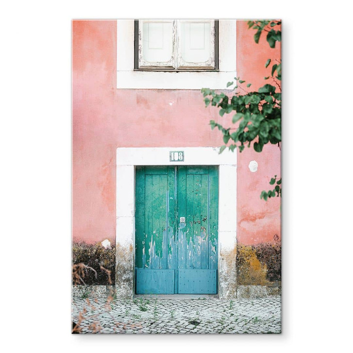 Acrylglasbild Mediterrane Hausfassade in Lissabon - Zwart - WA458097