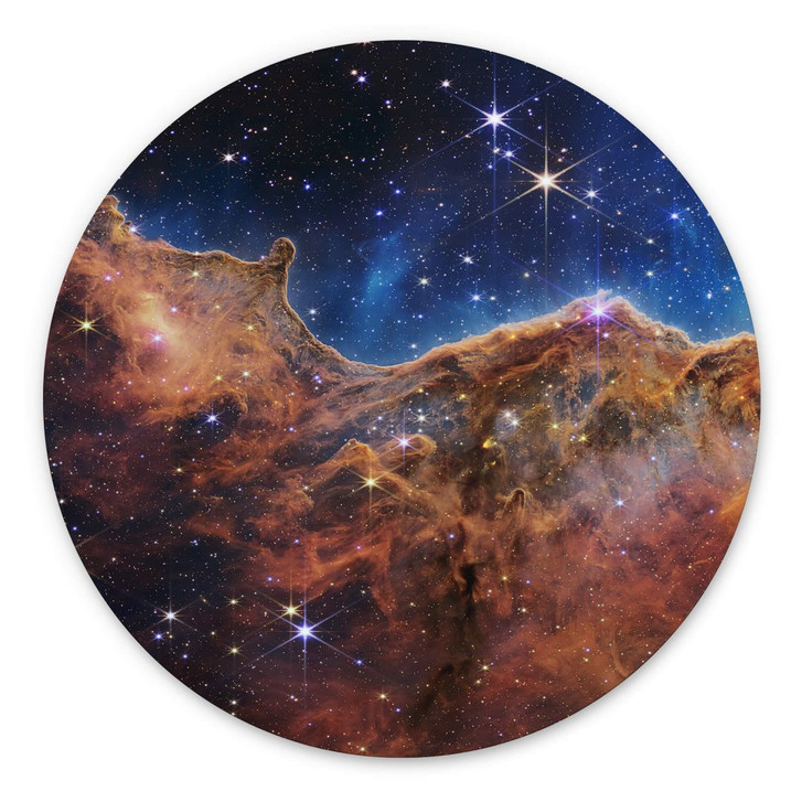 Alu-Dibond James Webb Telescope - Carina Nebula - Rund - WA394371