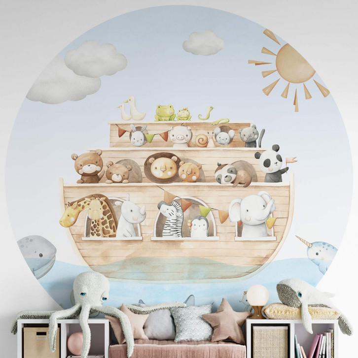 Babyzimmer Fototapete Oliver Robins - Arche Noah - Rund - Selbstklebend/Vlies - WA399565