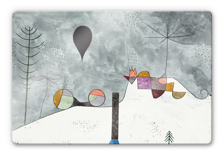 Glasbild Klee - Winterbild - WA232277