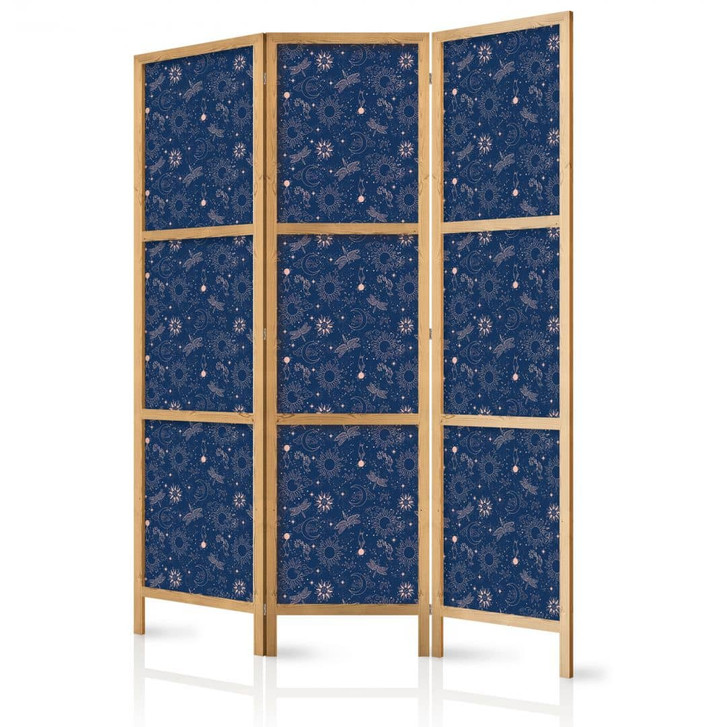 Japanischer Paravent, Raumteiler freistehend, Trennwand - Cosmic Inspirations - WA455124