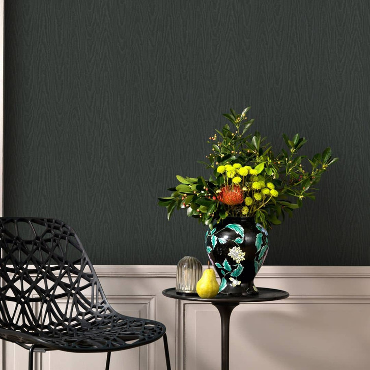 Lichteffekttapete, Vliestapete Erismann Versailles schwarz - WA397449