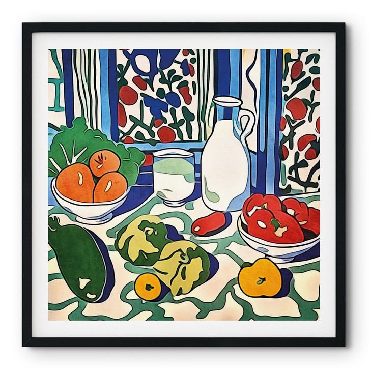 Poster Obst und Gemüse auf dem Küchentisch - Inspiriert von Matisse - Zamart - WA409472