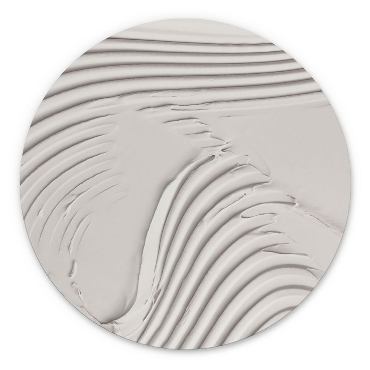 Wandbild Sanfte Strukturen in Beige - Pictufy Studio - Alu-Dibond Rund - WA436250