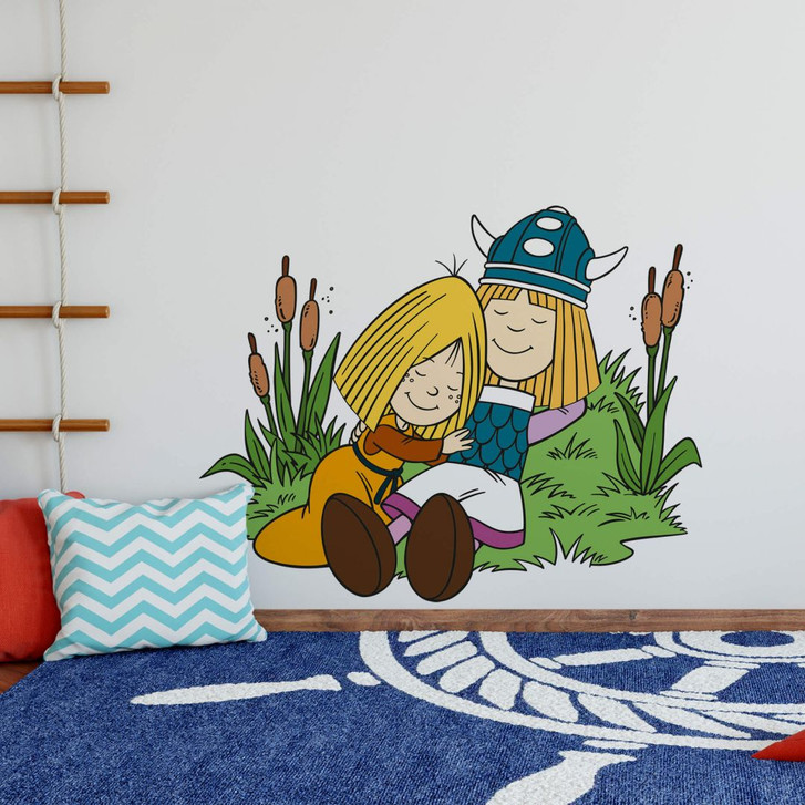 Wandsticker Wickie und Ylvi Ufer - WA203350