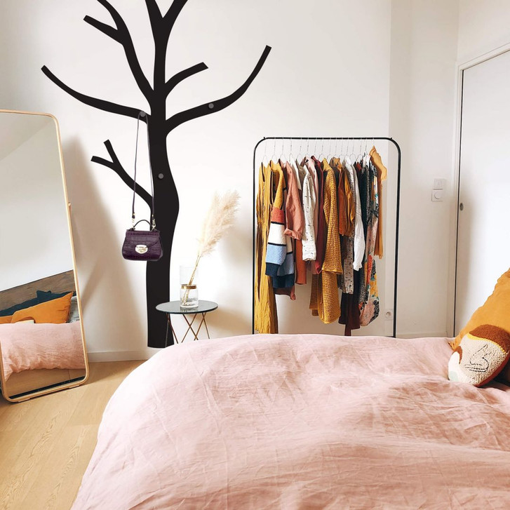 Wandtattoo Kahler Baum & 3 Haken - WA307776