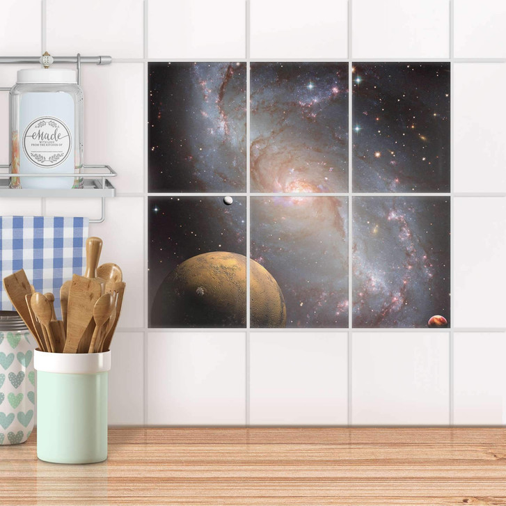 Fliesenaufkleber hoch - Milky Way - 6er Set - CR100619