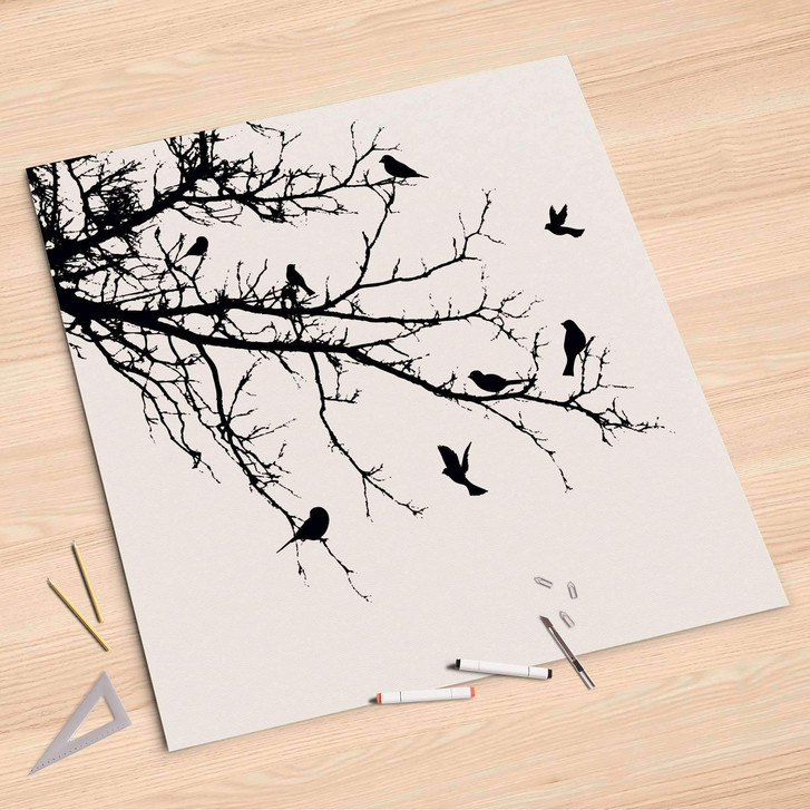 Folienbogen (90x90cm) - Tree and Birds 1 - CR107700