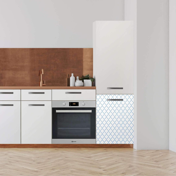 Klebefolie - Hochschrank (60x80cm) - Retro Pattern - Blau - CR110785