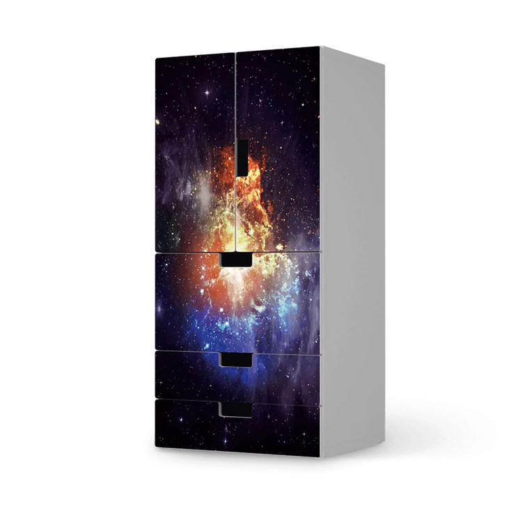 Möbelfolie IKEA Stuva / Malad - 3 Schubladen und 2 kleine Türen - Nebula - CR117224