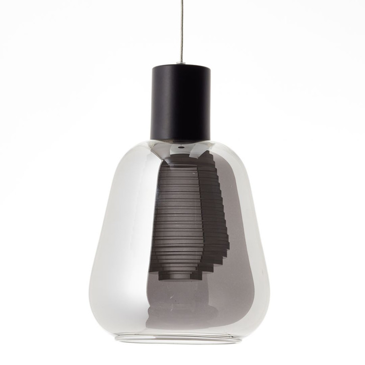Pendelleuchte Dean, grau, 120 x 13.5 cm, Glas Hängeleuchte - WA438569