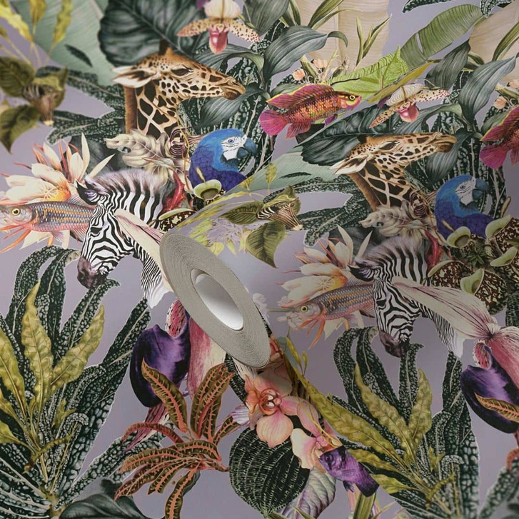 A.S. Création Dschungeltapete Dream Flowery Vliestapete tropisch grün, grau, gelb, blau - WA324922