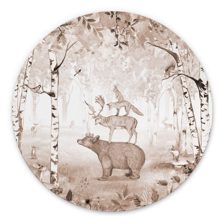 Alu-Dibond Kikki Belle - Der Bärenkönig - Rund - WA352049