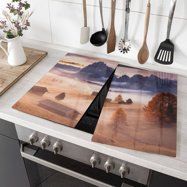 Herdabdeckplatte Herbstnebel in den Alpen - Selagea - WA449849