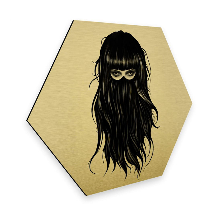 Hexagon - Alu-Dibond-Goldeffekt Ireland - It-Girl - WA295452