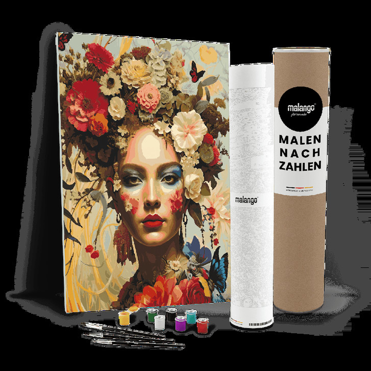 Malen nach Zahlen Leinwandbild - Frau Baila Blumenhaar - WA447358