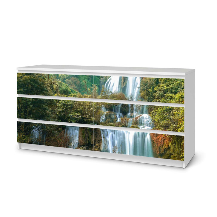 Möbelfolie IKEA Malm Kommode 6 Schubladen (breit) - Rainforest - CR116614
