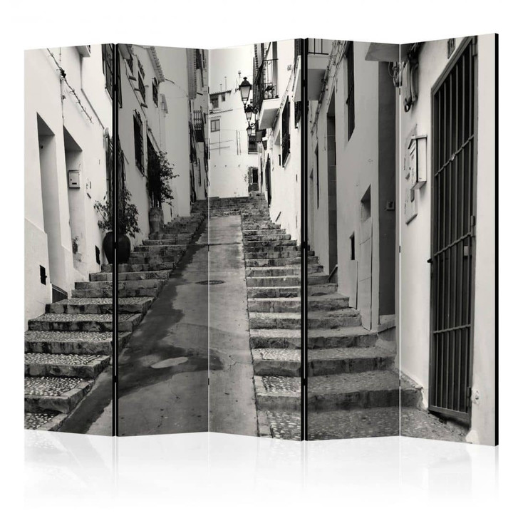 Paravent, Raumteiler freistehend, Trennwand - Altstadt von Altea, 5-teilig - 225 x 172 cm - WA454592