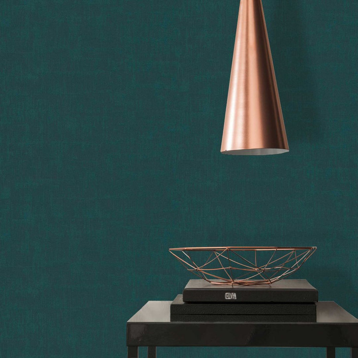 Unitapete mit Putz-Optik Blau - Einfarbige Tapete mit Struktur - Strukturtapete - WA396832