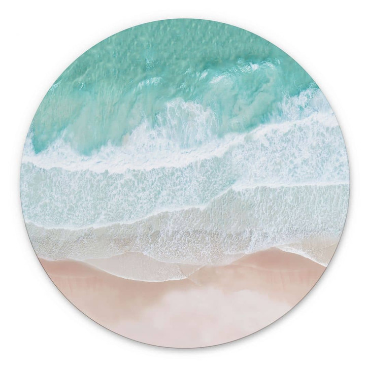 Wandbild Sanfte Wellen am Strand - Sisi & Seb - Alu-Dibond Rund - WA464753