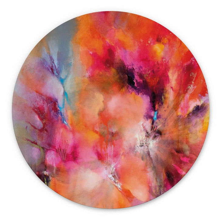 Alu-Dibond Farbfeuerwerk - Schmucker - Rund - WA394910