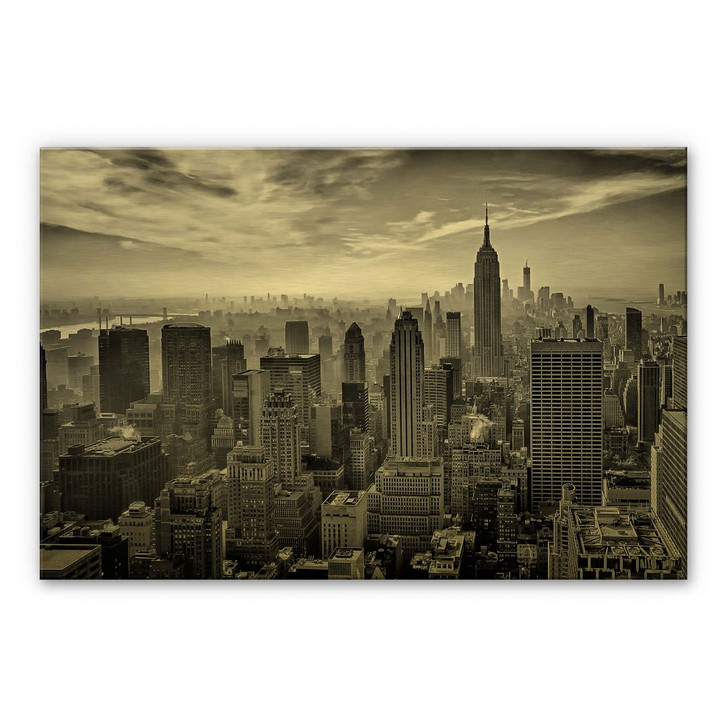 Alu-Dibond mit Goldeffekt Schilbe - Hazy Gotham - WA244427