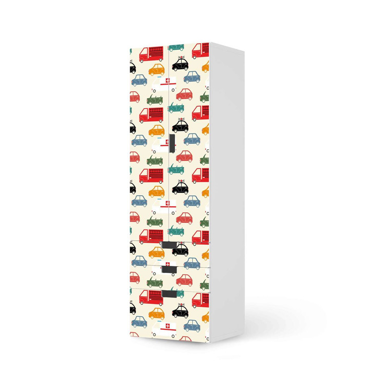 Klebefolie IKEA Stuva / Malad - 3 Schubladen und 2 grosse Türen - Cars - CR111809