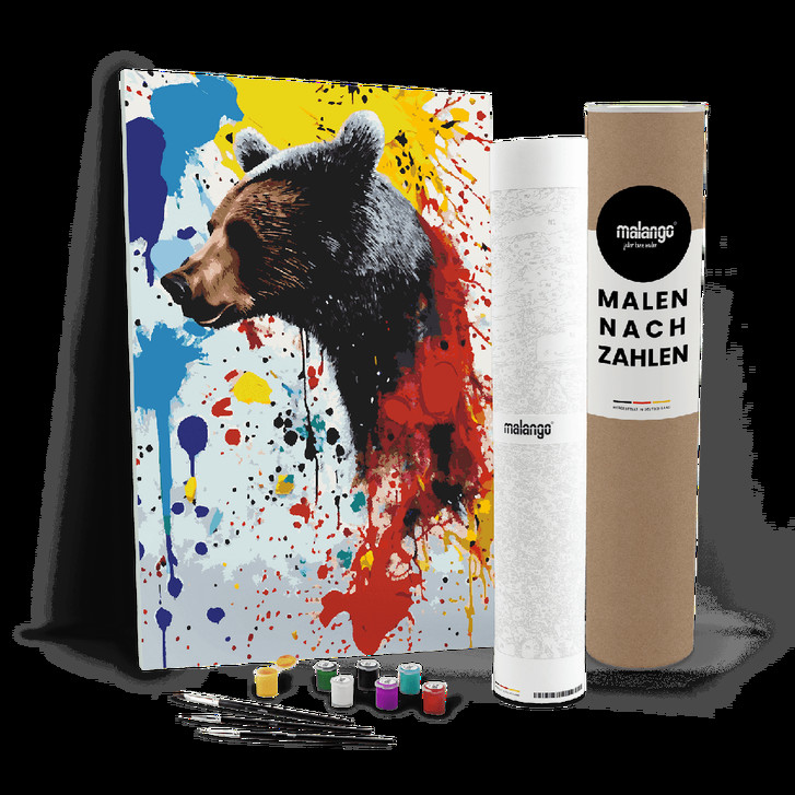 Malen nach Zahlen Leinwandbild - Bär Branko - WA447026