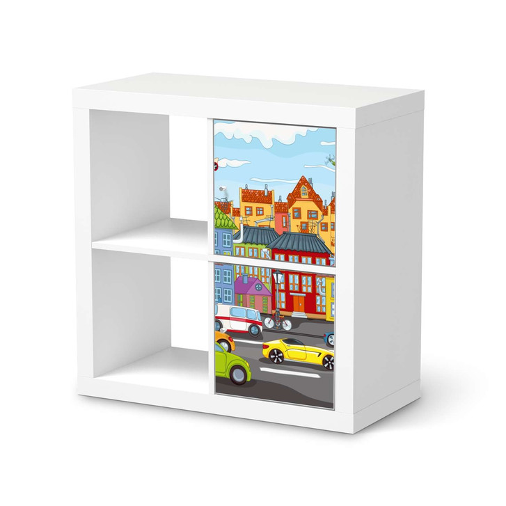 Möbelfolie IKEA Kallax Regal 2 Türen (hoch) - City Life - CR115324