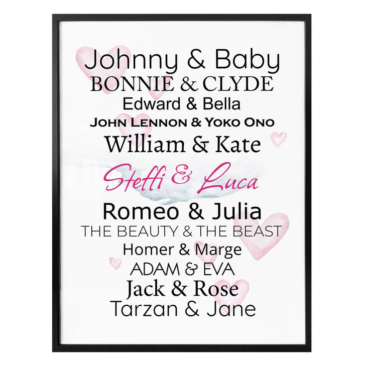 Personalisiertes Poster Famous Couples - WA336349