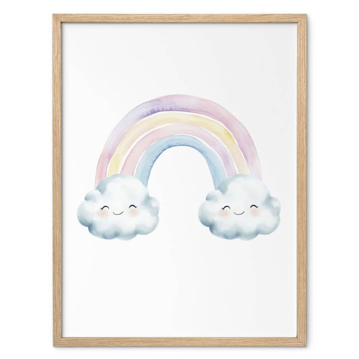 Poster für Kinder - Regenbogenzauber in Pastell - WA499138