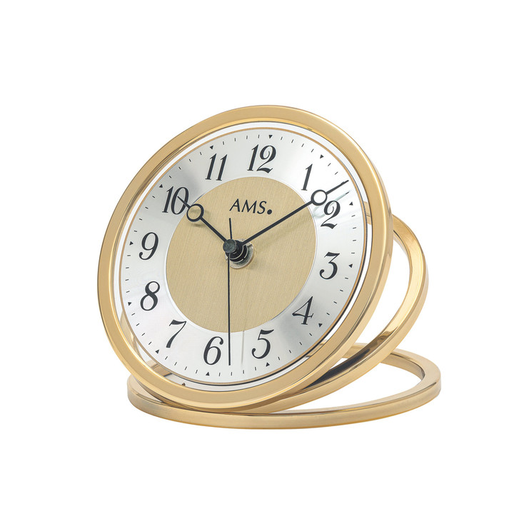 Tischuhr Funk gold und silber Optik - UG100193